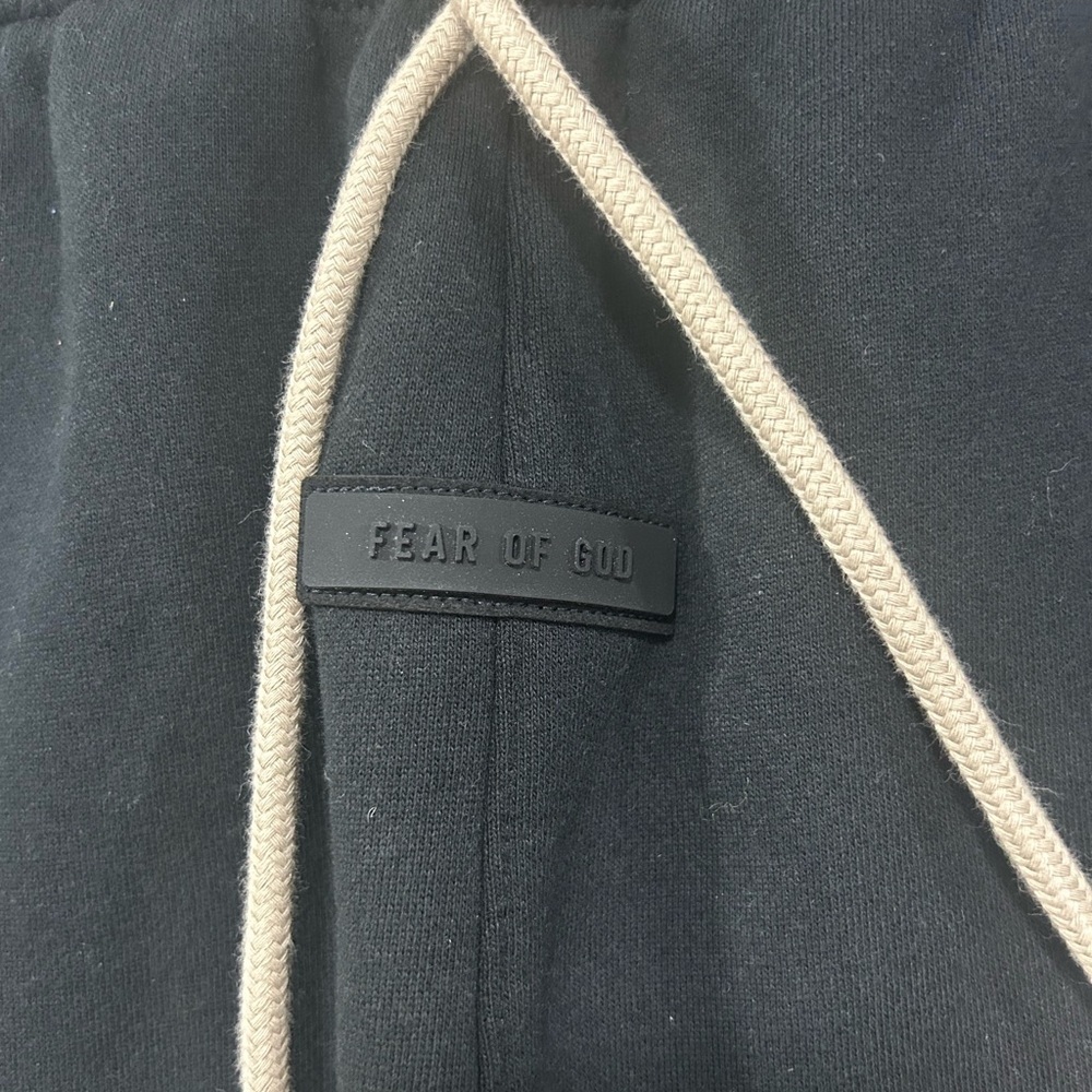 NWOT Essentials Jet Black Joggers - Picture 4 of 6